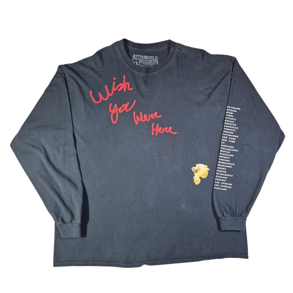 (XL) Travis Scott Wish You Were Here Astro World Tour LS T-Shirt